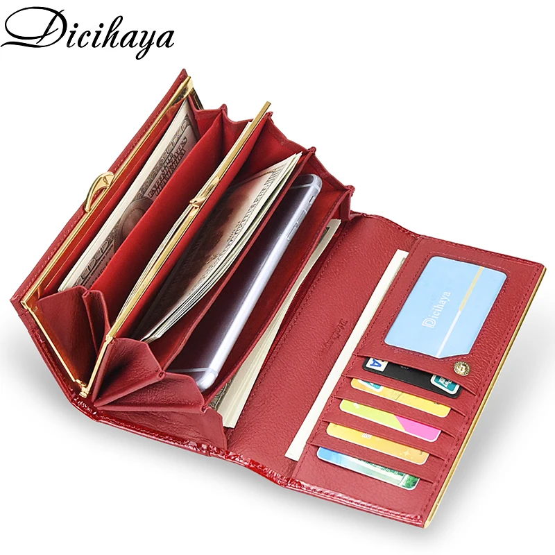 Женские кошельки DICIHAYA из натуральной кожи роскошный брендовый модный кошелек