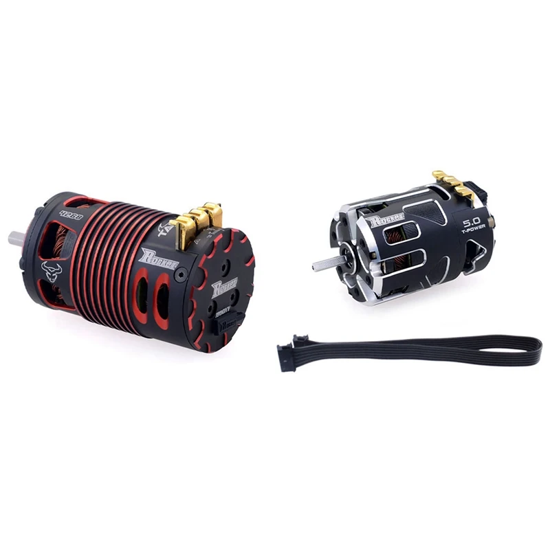 

SURPASS HOBBY 2 Set Rocket Sensored Brushless Motor for 1/8 RC On-Road Off-Road Car Red & Silver