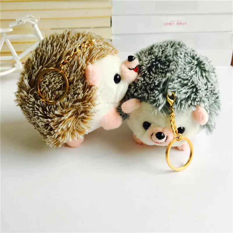 12 см Плюшевые игрушки Ежик брелок кольцо кулон плюшевая игрушка животное мягкое