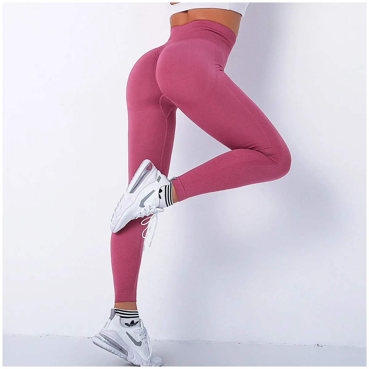 

Knitted peach buttocks moisture wicking yoga pants sports fitness trousers sexy buttocks women's leggings