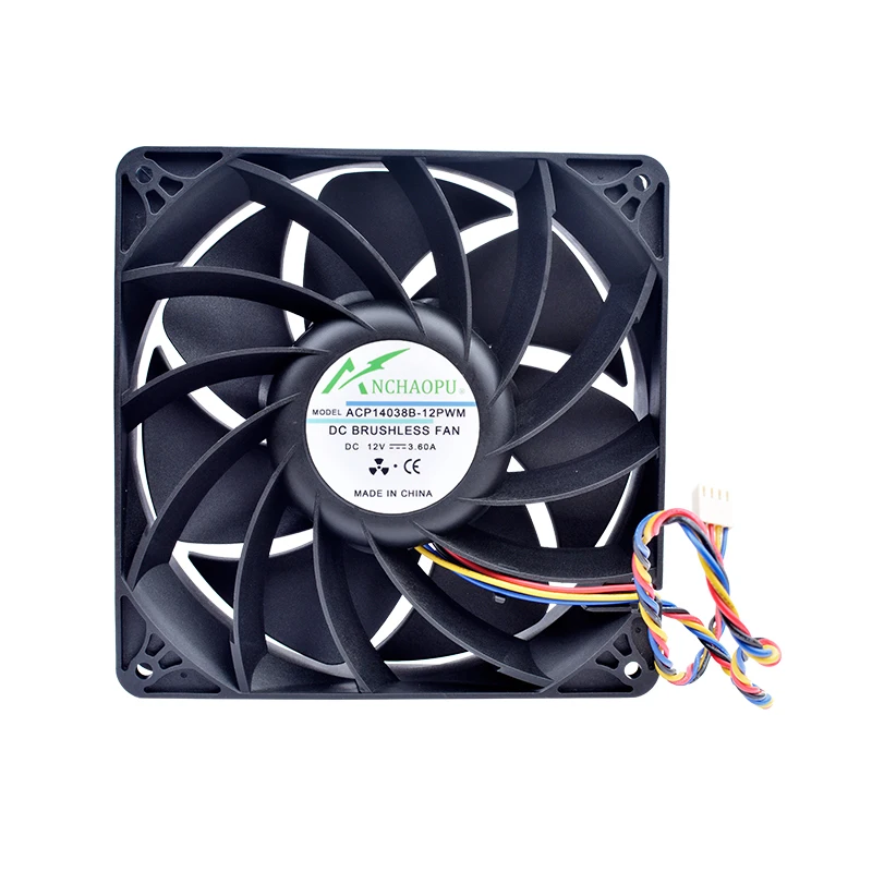 ACP14038B-12PWM 140x140x38 мм (14 см) 140mm вентилятор DC12V 3.60A 4 линии pwm Скорость управления