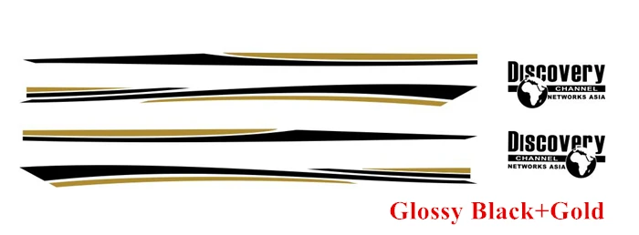 Glossy Black-gold 1 комплект автомобильные спортивные полосы стикер Авто Дверь Талия линия Декор Декорации для Mitsubishi Outlander PHEV Виниловая наклейка для тела - Название цвета: Glossy Black-gold