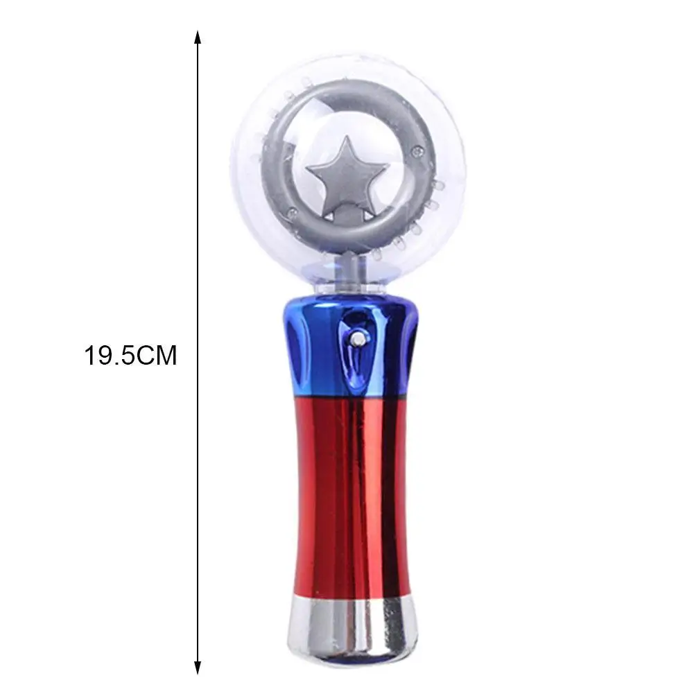 

1Pc Stick Led Flash-rotating Light Show Toy Children's Luminous Magic Ball Toy Children's Party Light Show Toy Microphone Shape