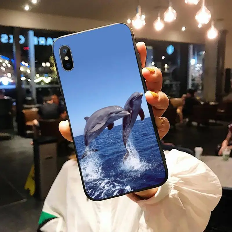 

ocean animal cute dolphin Phone Case for iPhone 11 12 mini pro XS MAX 8 7 6 6S Plus X 5S SE 2020 XR shell