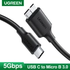 Кабель-переходник USB-CMicro USB 3.0 Ugreen, для подключения внешних жестких дисков SSD, для смартфонов, для MacBook