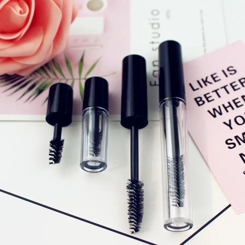 8pcs/Pack 0.8ml/3ml Empty Mascara Tube Eyelash Cream Vial/Liquid Bottle Sample Cosmetic Container with Leakproof Inner Black Cap | Красота и