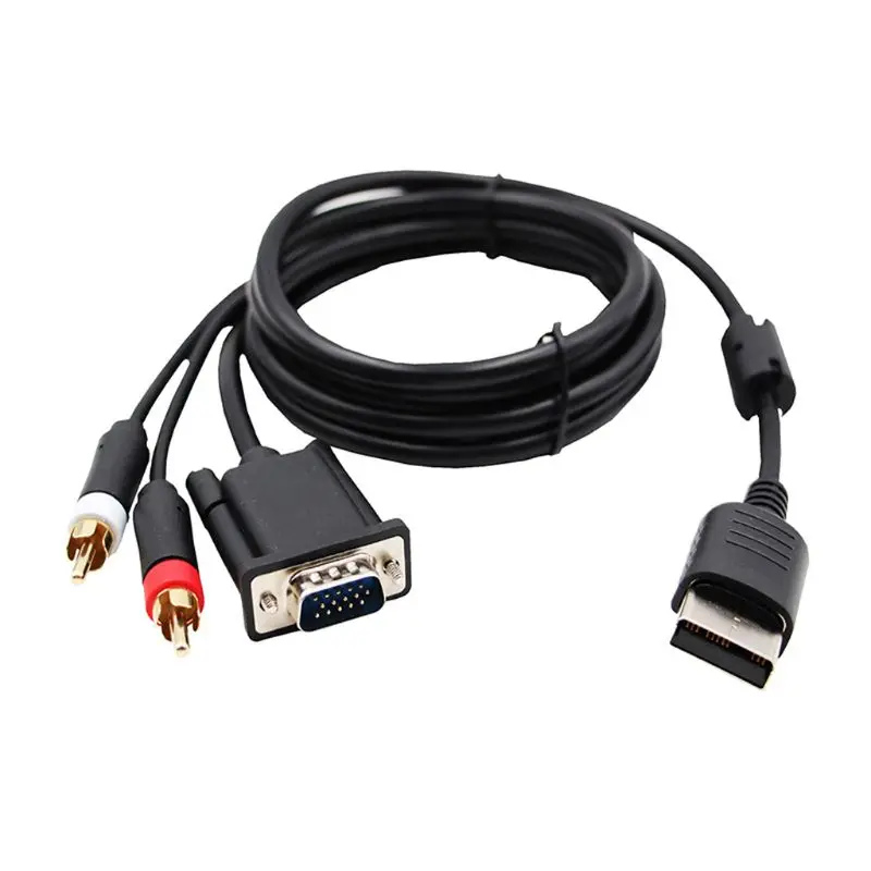 OOTDTY VGA кабель для SG Dreamcast высокой четкости + 3 5 мм к 2 штырьковому адаптеру RCA|Кабели|