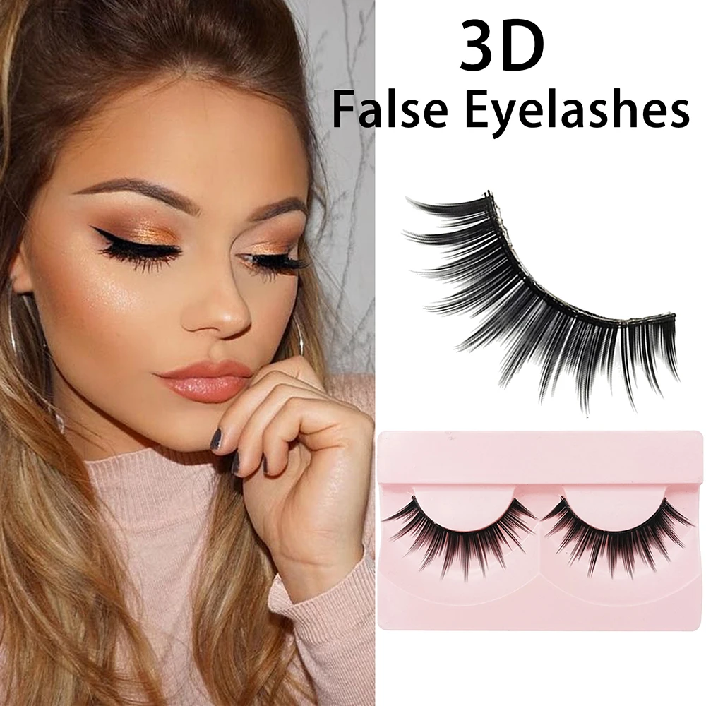 Объемные Накладные ресницы 5 пар натуральные Мягкие пушистые тонкие длинные