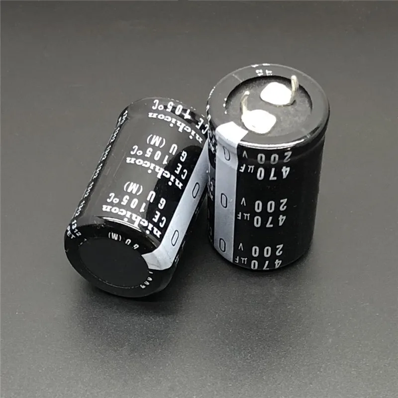 2шт 470 мкФ 200V NICHICON GN/GU серии 22x35 мм Высокое качество 200V470uF оснастки в PSU алюминиевый