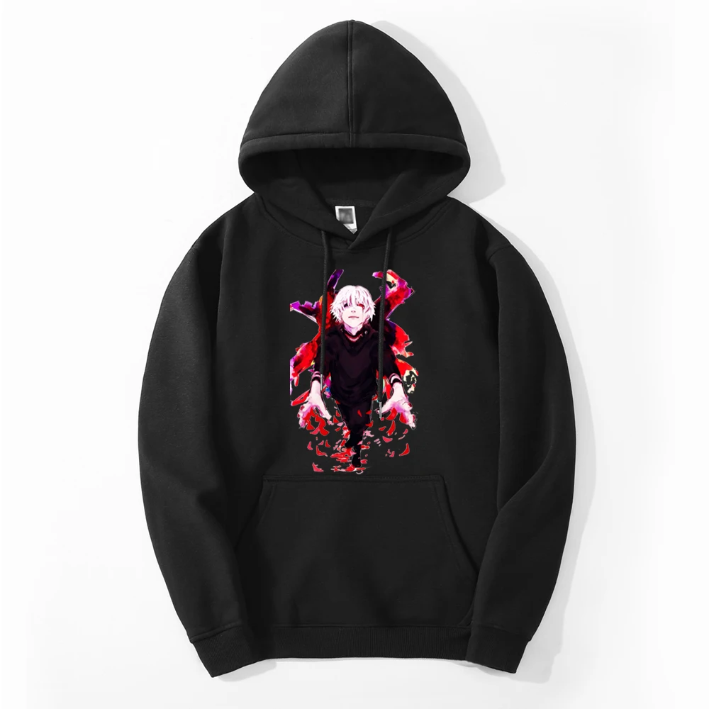 

Evil Tokyo Ghoul Kaneki Ken 2021 Autumn Men's Simple Hooded Hoodie Sweatshirts Harajuku Fabrics Top Simple Sweatshirt