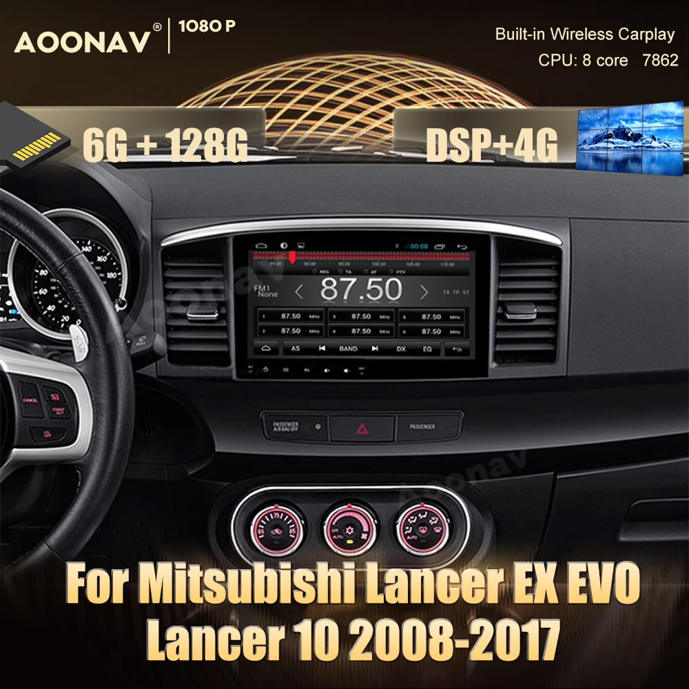 

2 din Android car GPS radio multimedia player For Mitsubishi Lancer EX EVO Lancer 10 2008-2017 Autoradio carplay Google player