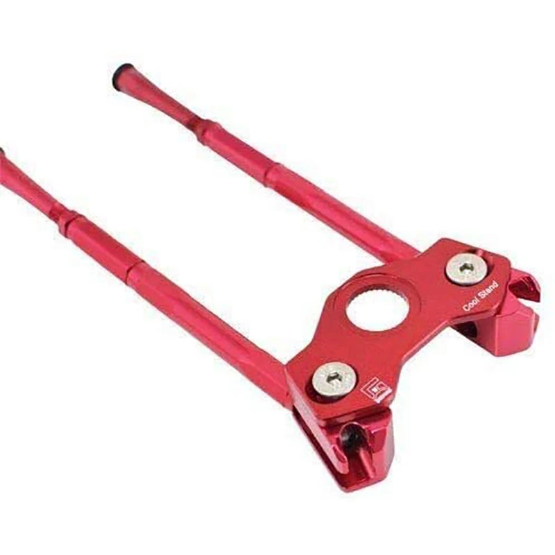 

Mountain Road Bike Kickstand Bicycle Kick Stand Alloy Double Legs Stand Parking Rack Adjustable Side Stick 33-39mm, Red