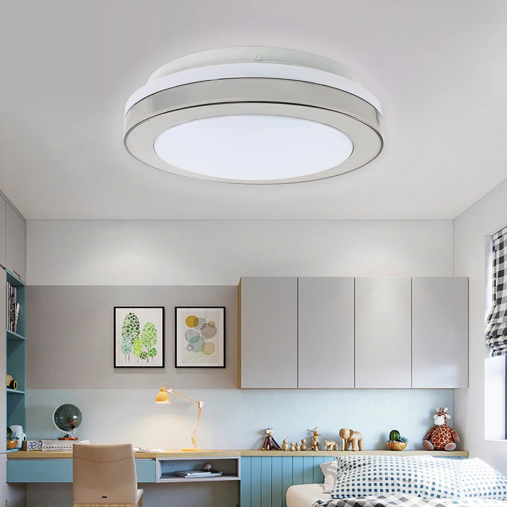 

VIPMOON Modern 12W Grey White Moon Round LED Ceiling Lamp White lighting fixture Ceiling Lights For Bedroom kitchen Living Room