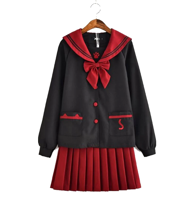 Аниме японский стиль JK Униформа милый костюм моряка для девочек студенческий