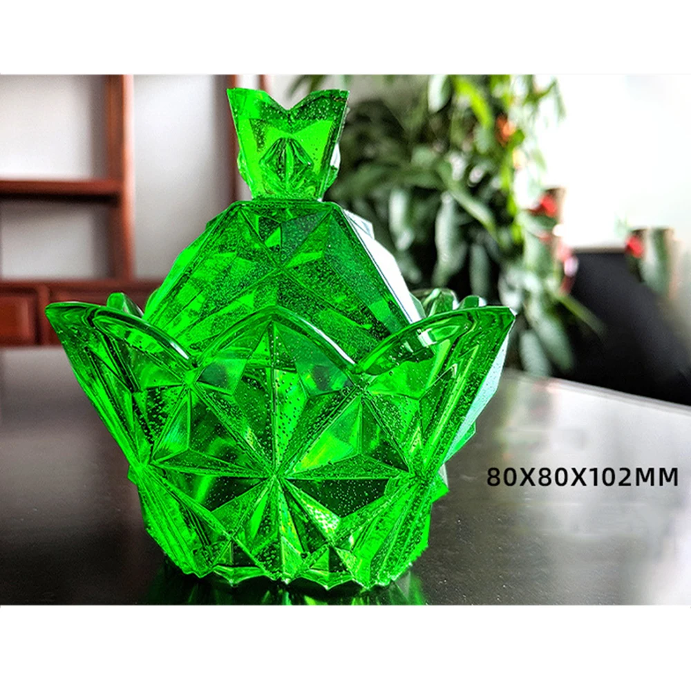 DIY эпоксидная Хрустальная пирамида коробка для хранения силиконовые формы дома