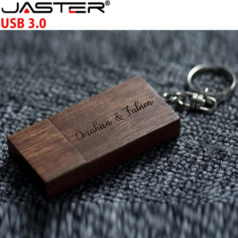 JASTER USB 3.0 5-color square wooden and bamboo usb+ chain + push-pull box flash drive 4GB 8GB 16GB 32GB 64GB memory disk | Компьютеры и