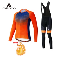 mitoto pro cycling jersey winter bib set women thermal fleece bike clothing bicycle clothes ladies suit mallot mtb dress kit