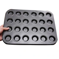 24 holes carbon steel non stick cake mold baking mini cake tray mini pudding pan muffin cup mould multifunctional bakingware