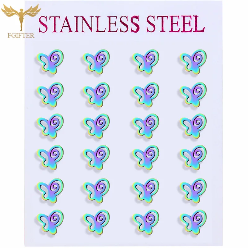 

Cute Earrings Color Butterfly Stud Earrings Stainless Steel Jewelry Designer Earrings 2022 Trends Cheap Wholesale