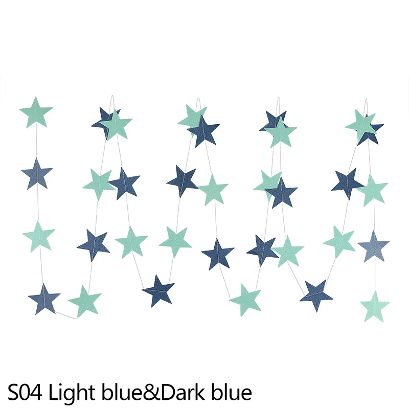 Новые креативные бумажные гирлянды, золотые, серебряные гирлянды со звездами, свадебные, праздничные, на день рождения, для детского душа, висячие украшения