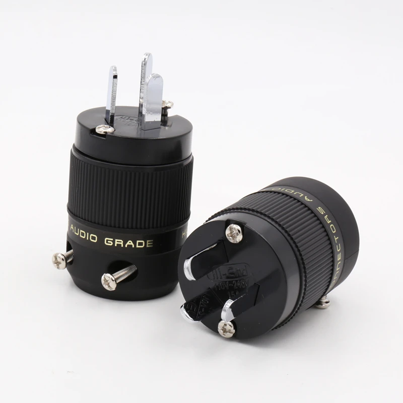 

2pcs HIFI audio AU AC power cord Male Power Plug Connector for diy power cable