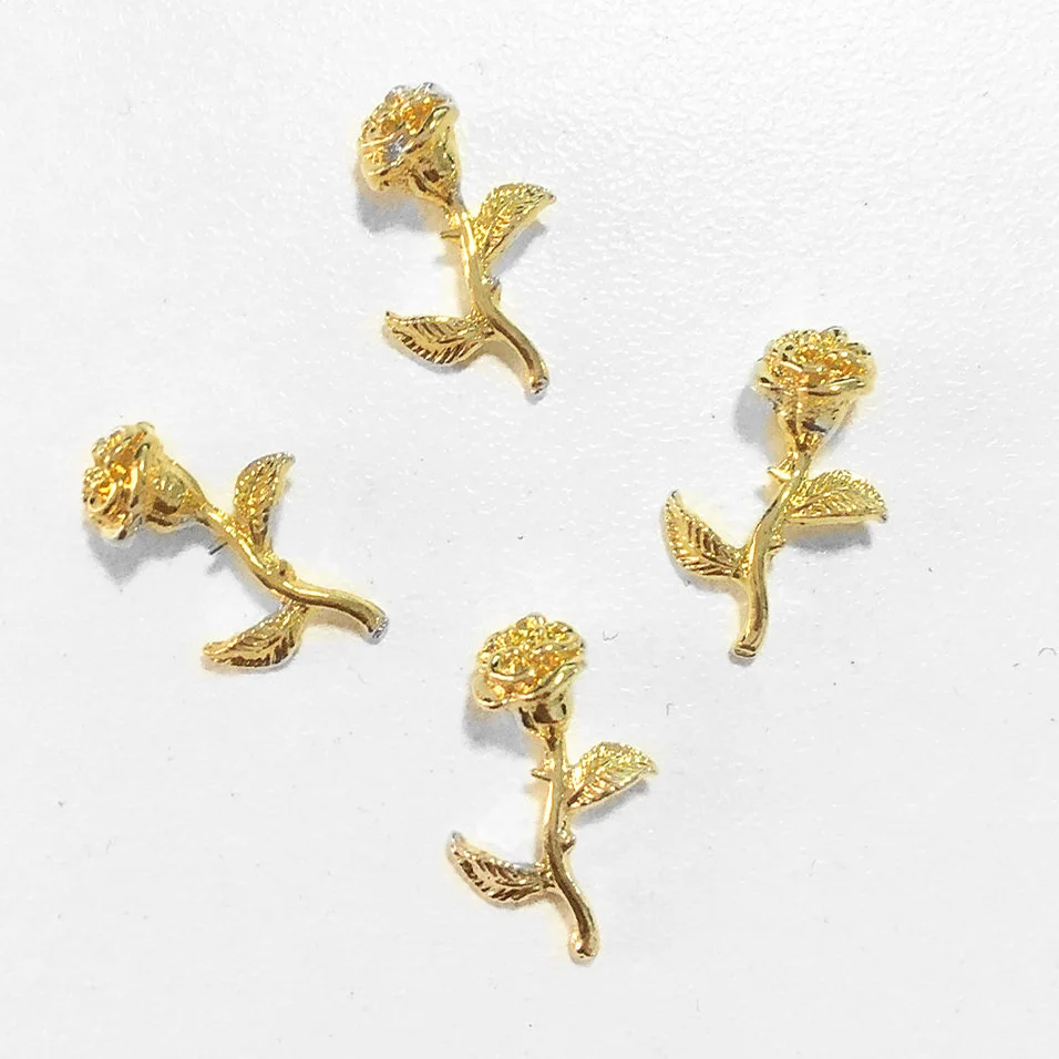 50 шт. розовые 3d украшения для дизайна ногтей аксессуары растений очаровательные