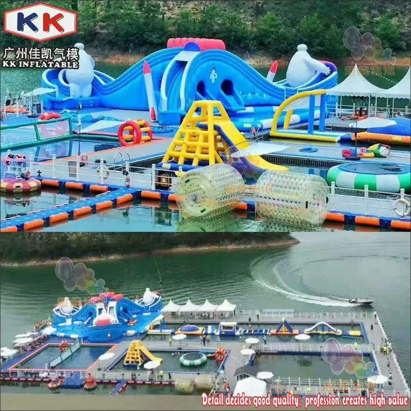Новый большой надувной бассейн для аквапарка водная комбинированная игровая