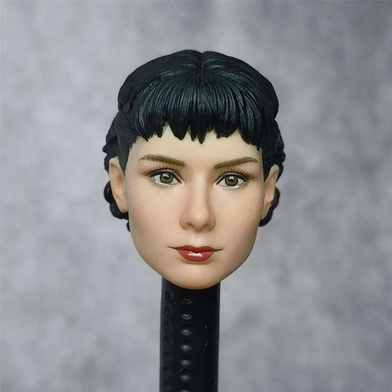 

1/6 Movie Star Beauty Girl Head Sculpt With Hard Hair Model Accessory For 12" Pale Skin Action Figure Body