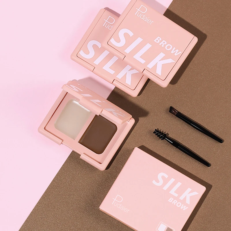 Двухцветные усилители для бровей водостойкие стильные Bushy Brows гель мыло стойкий