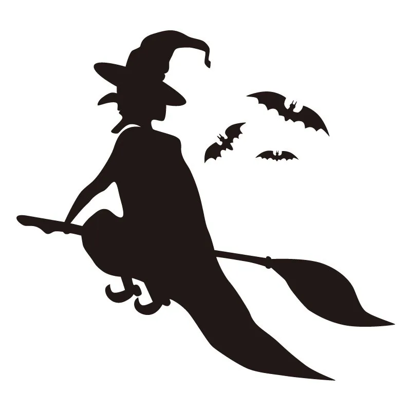 SLIVERYSEA 16 см * 17 Witch Хэллоуин фотонаклейка на окно автомобиля и наклейка|Наклейки