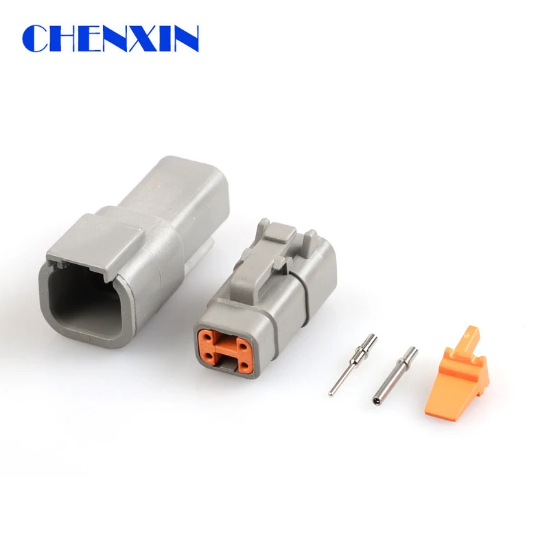 

5 sets Deutsch DTM 4pin connector DTM06-4S/DTM04-4P Male Female Auto Waterproof Connector Automotive Sealed Plug