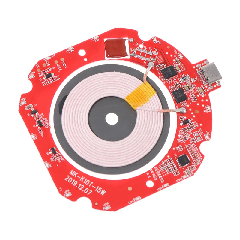 Qi Fast Wireless Charger PCBA Circuit Board Transmitter Module+Coil Charging 15W