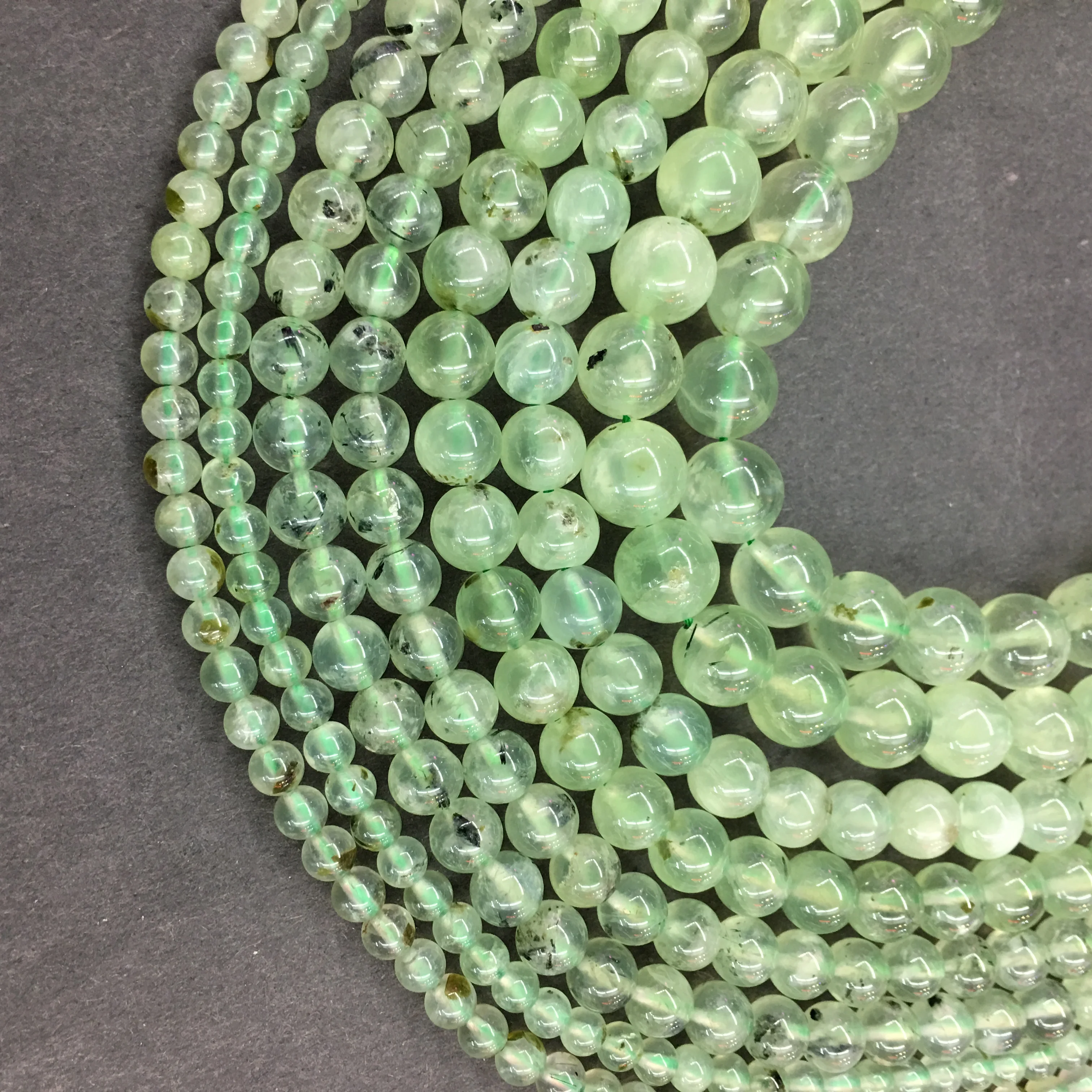 

Natural Prehnite Quartz Round Loose Bead Healing Energy Stone DIY Jewelry Making Bracelet NecklaceDesign 4mm 6mm 8mm 10mm