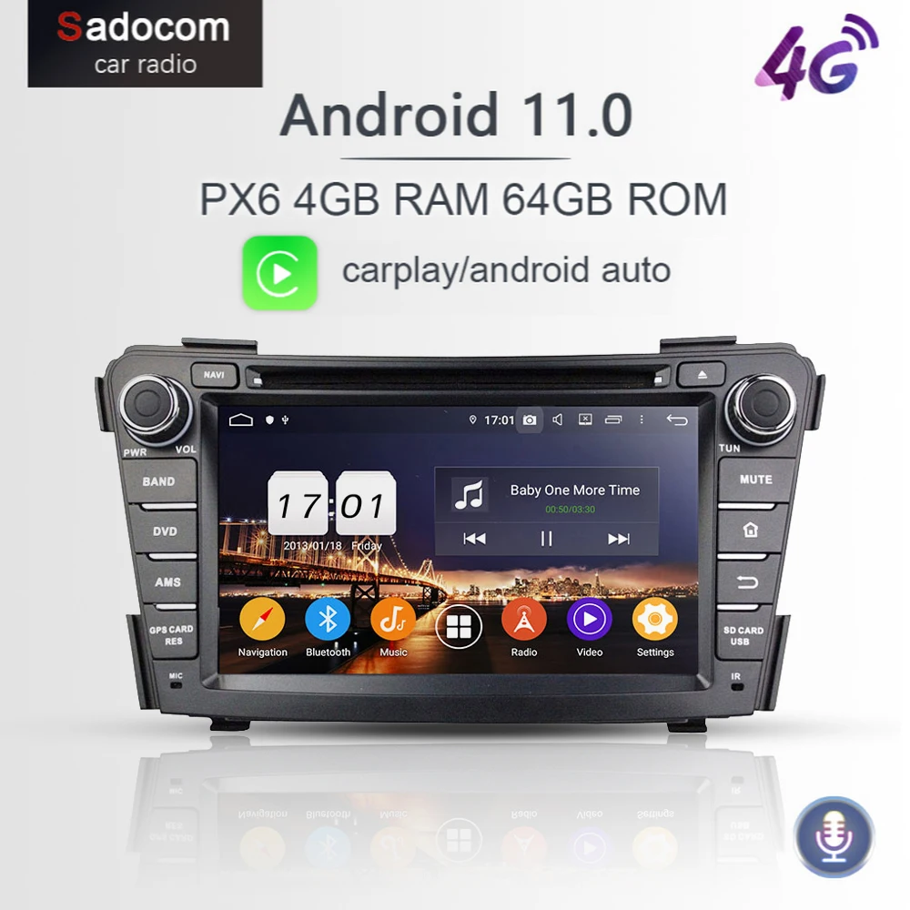 PX6 DSP Android 10 0 для Hyundai I40 2011-2013 2014 Восьмиядерный 4 Гб ОЗУ автомобильный DVD-плеер GPS Glonass