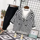 Новое поступление 2022, весенне-осенне-зимняя модная повседневная хлопковая приталенная Одежда для мальчиков с плюшевой подкладкой в английском стиле