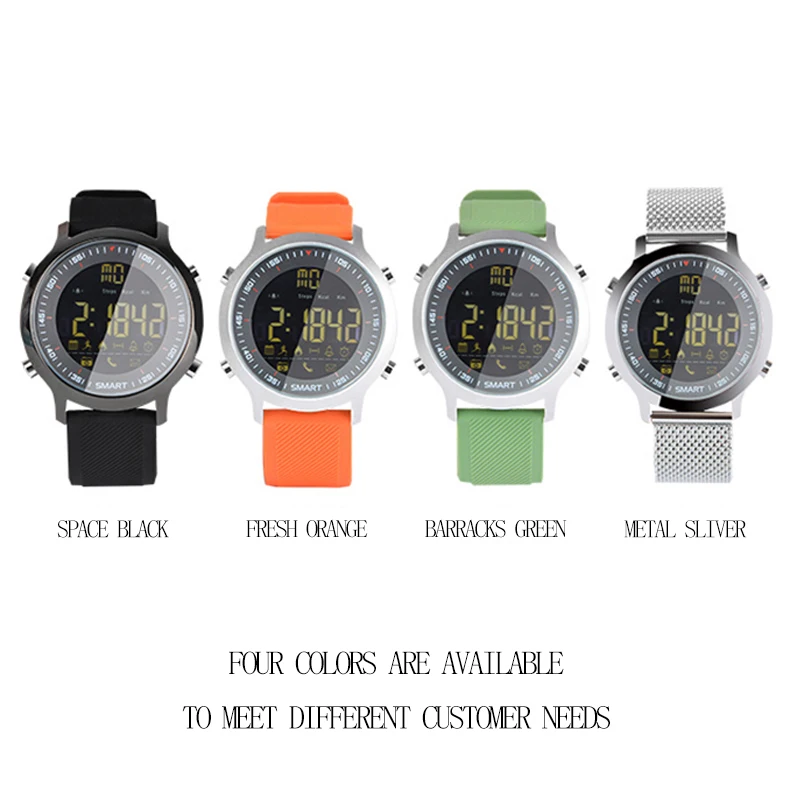 New men's and women's sports smart watch pedometer phone information alarm clock Bluetooth waterproof luminous dial long standby |