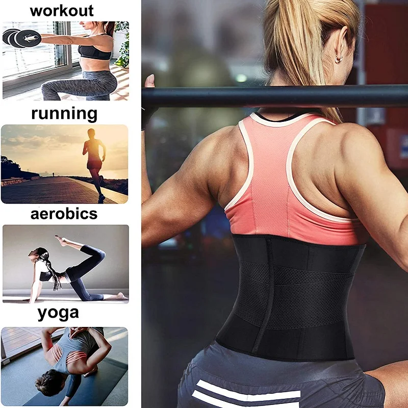 

Latex Waist Trainer Binders Shapers Tummy Control Strap Zipper Corset Slim Underwear Sports Faja Body Shapewear Women Black New