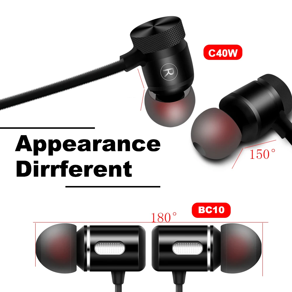 C40W/BC10 Bluetooth наушники Беспроводные Стереогарнитура Спортивные HiFI басы Hands free с