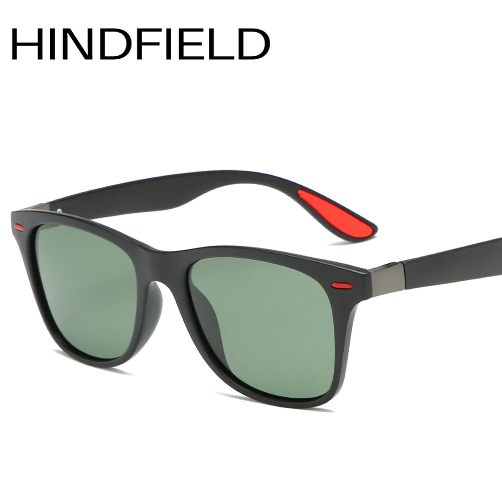 Hindfield прямоугольные солнцезащитные очки мужские Поляризованные классические