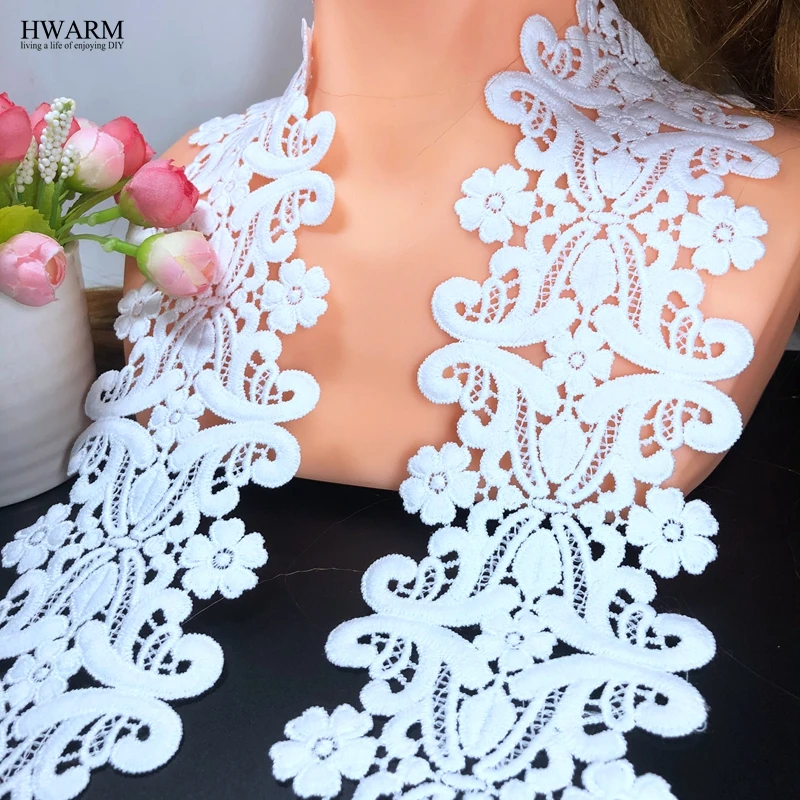 10 ярдов 6 см африканская кружевная ткань лента изысканная Водорастворимая