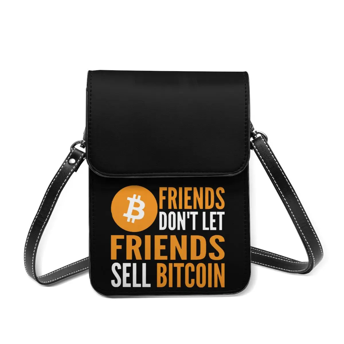 

Best Friends Bitcoin Shoulder Bag BTC Letters Jokes Outdoor Woman Mobile Phone Bag Gift Stylish Leather Bags