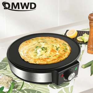 dmwd 220v 1200w multifunctional electric griddle 30cm diameter intelligent pancake muffin pizza machine bbq tool for 2 3 people free global shipping