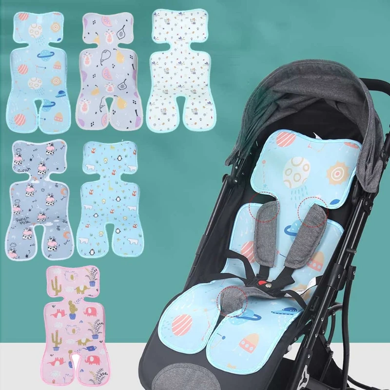 

50LE Summer Stroller Cooling Pad 3D Air Mesh Breathable Pushchair Mat Mattress Baby Pram Seat Cover Cushion for Newborn 73x33cm