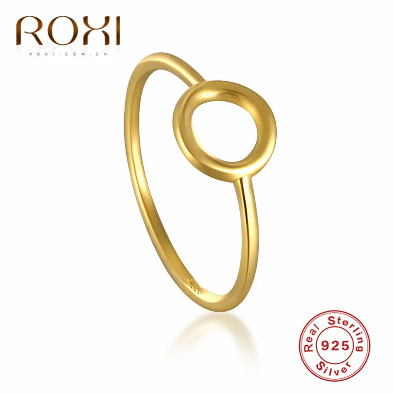 ROXI 925 пробы серебряные круглые Открытые Кольца для женщин индивидуальное