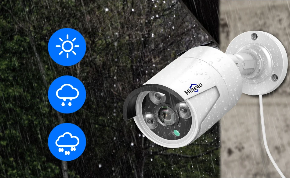 Hiseeu H.265 система видеонаблюдения POE NVR комплект 8CH 4MP Водонепроницаемая POE ip-камера пулевидная система камер домашней безопасности открытый низкий люкс Onvif
