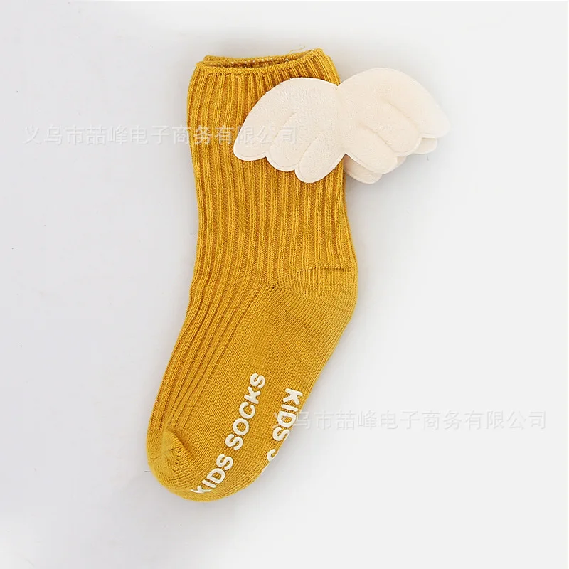 

Girls Bow Socks Babys Solid Stripe Bubble Tube Cotton Anti-Skid