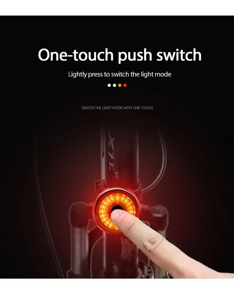 

Mountain Bike Induction Light Night Riding Road Bike Usb Charging Cycling Accessories Bicycle Tail Light Smart Tail Light