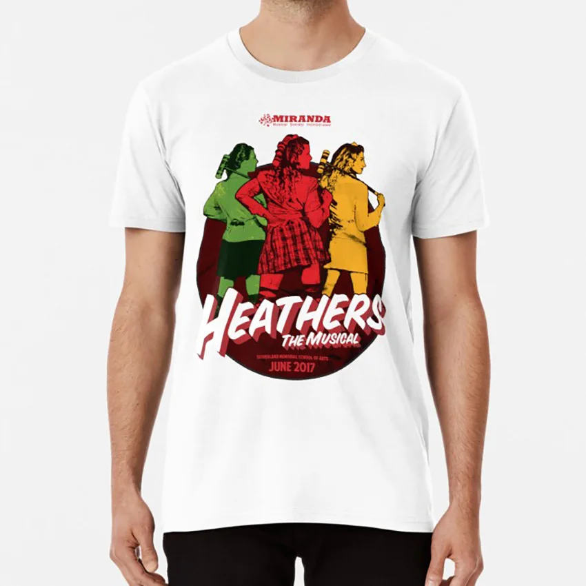 Белый Музыкальная футболка MMS Heathers музыкальная Миранда - Цвет: Белый