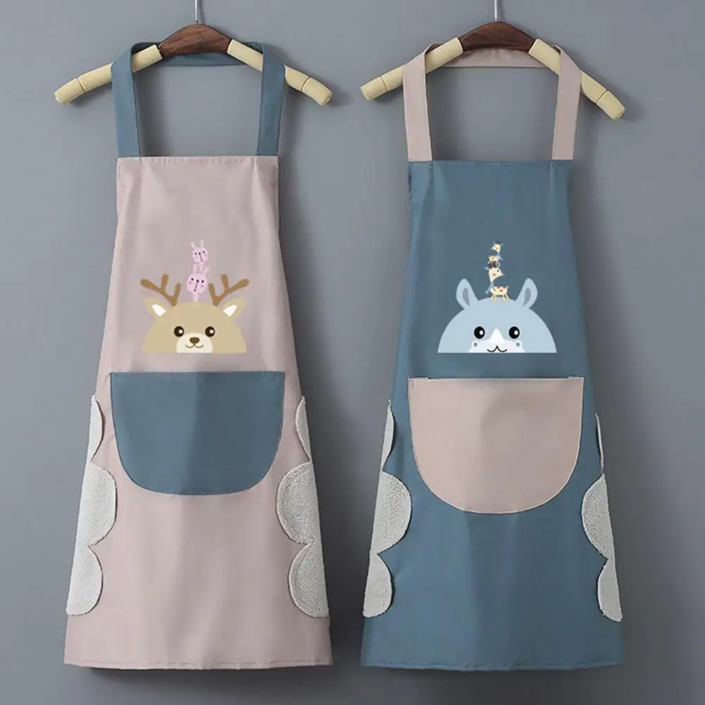 

Women'S Kitchen Apron Men'S Household Kitchen Apron Wipeable Waterproof And Oil-Proof Table Vegetable Female Baking Accessories