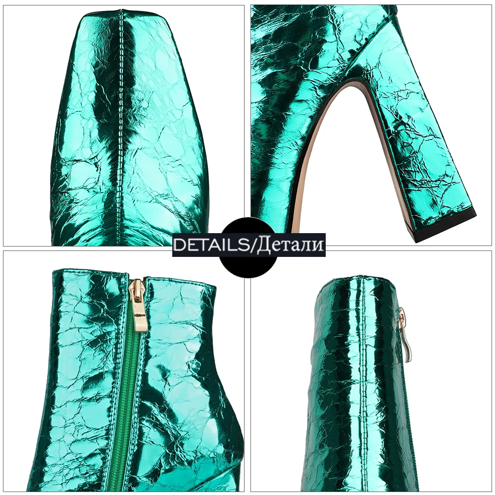 

WETKISS Fashion Ladies Booties Square Toe Thick High Heels Shoes Woman Ankle Boots Winter Autumn Women Boot Party Wedding Shoes